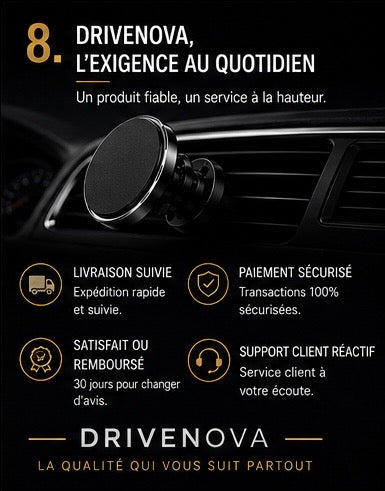 Support Magnétique DriveNova™ - Rotation 360°